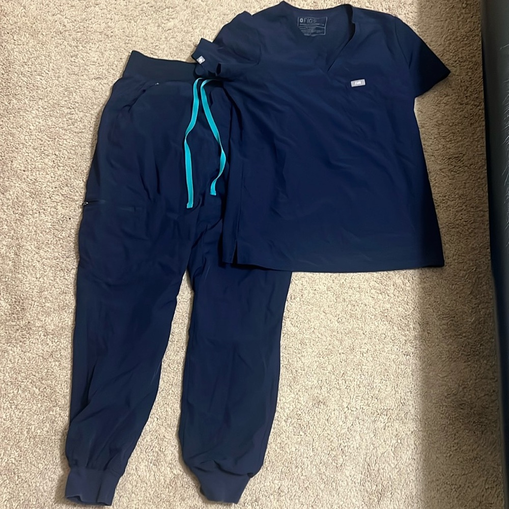 Figs navy scrub set.